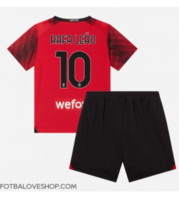 AC Milan Rafael Leao #10 Dětské Domácí Dres 2023-24 Krátký Rukáv (+ trenýrky)